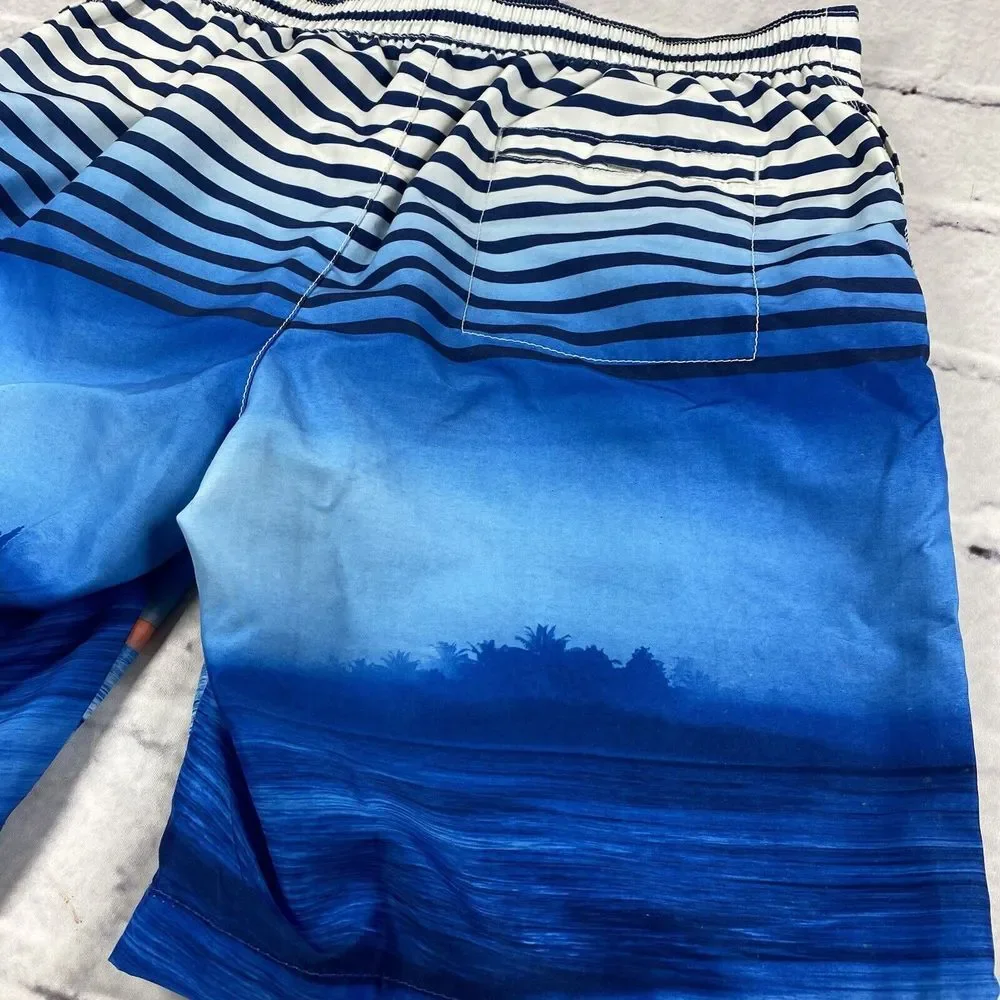Tommy Bahama Mens Relax Swim Trunks‎ Size L Mesh Lined Ocean Sunrise 9
